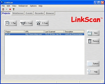 Main LinkScan Window